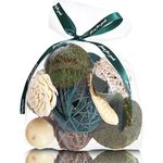 Qingbei Rina Decorative Balls for Bowls, Assorted Vase Filler for Centerpieces, Wicker Rattan Balls Decorative Orbs Woven Spheres, Bowl Fillers for Home Decor, St Patrick's Day(Green Moss)