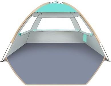 Gorich Beach Tent Sun Shelter for 3/4-5/6-7/8-10 Person with UPF 50＋ UV Protection, Lightweight & Easy Setup Beach Shade Canopy, Portable Beach Shade Tent Beach Cabana