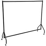 Amazon Basics Clothes Rail Garment Rail, 1.82 x 1.52 m, Black