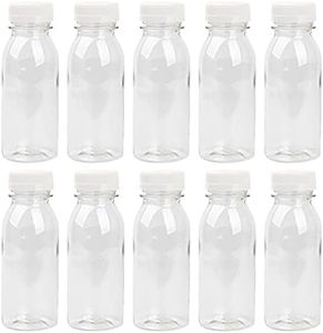 Scicalife 12 Unidades de Botellas de Jugo de Plástico Vacías con Tapa 200ML de Ancha Tarros de Yogur Transparente Beber Botellas de Leche Mermelada Recipiente de Gelatina para Miel