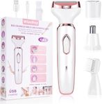 Electric Razor for Women, 4 in 1 Portable Electric Shaver for Women, Rechargeable Portable Hair Shaver,painless Facial Hair Removal Set, Wet and Dry Women's Body Hair Trimmer