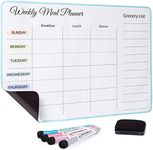 15x11 inch Menu Board for Kitchen - Weekly Meal Planner Magnetic - Weekly Menu Board - Meal Plan - Menu Planner for Fridge - Fridge Menu Magnet