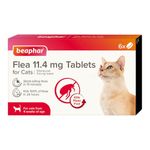 Beaphar - Flea Tablets for Cats & Kittens - 6 Treatment Pack - Rapid Knock Down of Fleas - Starts Killing Fleas in 15 Minutes, Kills 100% in 24hrs - Veterinary Medicine - For Cats from 4 Weeks Old