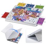 LAVIEVERT Tilting Puzzle Board with 2-in-1 Designed Stand & Cover, Lightweight Felt Jigsaw Storage with 5 Drawers for Adults, Portable Jigsaw Puzzle Table 1000 Pieces - Light Gray