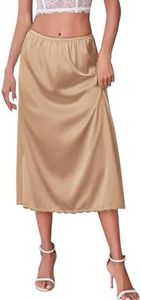 Avidlove Women's Satin Half Slip 36" Lace Long Underskirt M New