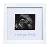 Little Pear We Love You Already Sonogram Frame, Gender-Neutral Pregnancy Announcement Picture Frame, Mother’s Day Keepsake Photo Frame, Nursery Décor, White