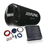 Alpine Basspaket 2-Kanal Endstufe/Verstärker+30cm Subwoofer+Kabel-Set/BBX-T600 + SWT-12S4 + REN10KIT