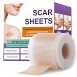 Psecici Silicone Scar Tape for Surgical Scars,Extra Long Scar Sheets for C-Section, Tummy Tuck, Keloid, and Surgical Scars - Reusable Medical Grade Silicone Scar Tape