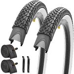 2 Pack 24x2.125 Cruiser Beach Bike Tires and Inner Tubes Pair Bicycle Tires