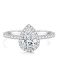 Oivley 2CT Pear Shaped Engagement R