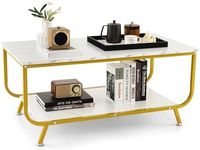 Giantex Marble Coffee Table, 2-Tier