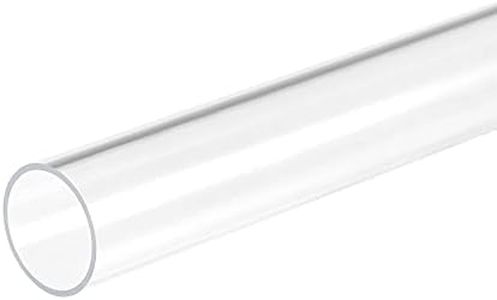 MECCANIXITY Acrylic Pipe Rigid Round Tube Clear 18mm(0.7") ID 20mm(0.9") OD 305mm(12") for Lamps and Lanterns,Water Cooling System