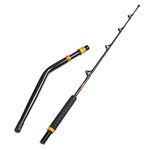 Fiblink Bent Butt Fishing Rod 2-Piece Saltwater Offshore Trolling Rod Big Game Roller Rod Conventional Boat Fishing Pole (Length: 6')