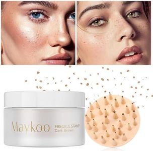 Freckle Stamp Natural Like Freckle Pen Makeup Fake Freckles Cushion Waterproof Long Lasting Quick Dry, Get Sun-kissed Stars Makeup in One Press, Dark Brown, 15 g