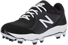 New Balance Men's 3000 V5 Molded Baseball Shoe, Black/White, 16 US