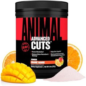 Animal Cuts Powder - Metobolic Enhancer, Nootropics, Carnitine, Tyrosine, Diuretic, Great Tasting, Orange Mango, 42 Count