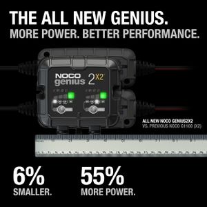 NOCO GENIUS2X2 2-Bank Battery Charger – 4A Smart Maintainer