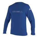 O'Neill Wetsuits Wetsuits UV Sun Protection Mens Basic Skins Long Sleeve Tee Sun Shirt Rash Guard, Pacific, Large