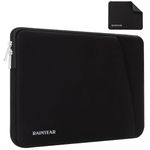 RAINYEAR 13 Inch Laptop Sleeve Protective Portable Case for 13.3 Inch Macbook Pro Air M3 M2 M1 2024 2023 2022 Compatible with 11.6 Inch Chormebook Notebook, Black