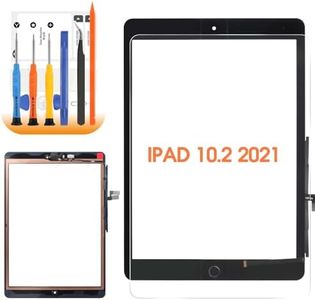 for iPad 9th(Gen) Screen Replacement Touch Screen for iPad 2021 10.2 for iPad 9 Digitizer Replacement A2604 A2603 A2602 Screen Glass Sensor Black+Home Button+Installation Video