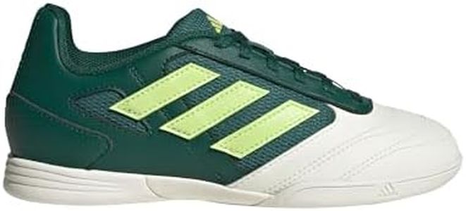 adidas Boys Super Sala 2 Indoor, Collegiate Green/Pulse Lime/Off White, 10.5