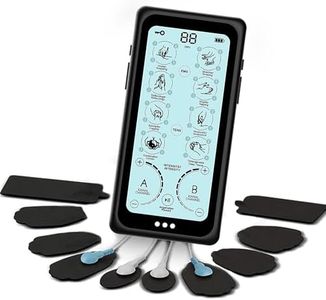 Orthomechanik TENS/EMS Gerät – Reizstromgerät für Schmerzlinderung und Muskeltraining, elektrische Nerven- und Muskelstimulation, mit Massagefunktion und 8 Ersatzpads