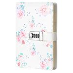 JunShop Creative Password Lock Journal Diary Digital Locking Diary Notepad Book Combination Journal Diary with lock A5 Planner Cover (Style 3)