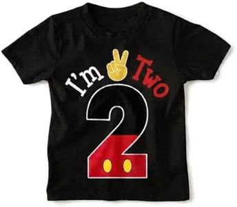 Luke and Lulu 2nd Birthday Boy Shirt Toddler I'm Two Black Tee Two Year Old Birthday Outfit