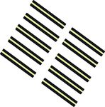Anti Slip Traction Tape, 10 Pre-Cut Outdoor Non Skid Strips, 80 Grit Slip Resistant Safety Treads - 2" X 12" Non Slip Adhesive Grip Tape for Stairs Ladders or Other Safety Needs - Green&Black
