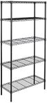 Amazon Basics 5-Shelf Shelving Storage Unit, Metal Organizer Wire Rack, Black