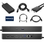 Dell WD19DCS Docking Station 240W Dual Monitor 4K Display Dell Performance Dock WD19DCS with 240W Power Adapter + Dual USB-C Cable+ HDMI & DisplayPort Cable
