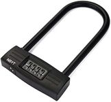 NBYT 4 Digit Resettable Combination Bike U Lock/D Lock for Bikes/Glass Door Lock, 14mm Shackle for Heavy Duty Protection Long Bicycle Padlock