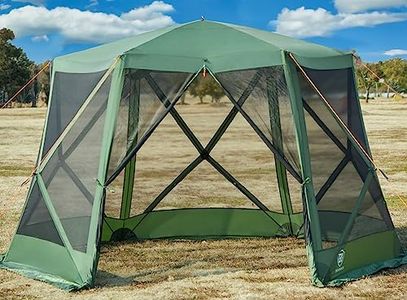 EVER ADVANCED Pop up Screen House Tent for Camping 11.5 x 9.8 ft, Instant Screened Gazebo Canopy with Netting, Portable Shelter Enclosure for Outdoor, Backyard