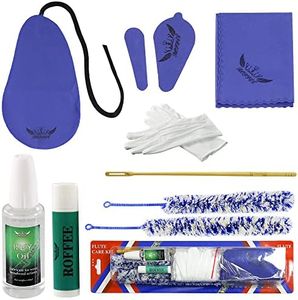 Flute Cleaning Cleaner Care Maintenance Kit,Key Oil,Cork Grease,Swab,Cleaning Cloth,2PCS Cleaning Brush,Cleaning Rod