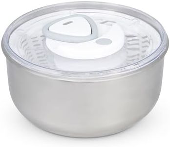 Zyliss Salad Spinner - Gifts for Cooks - Culinary Chef Gift - BPA Free - Lettuce & Vegetable Spinner - Easy Spin Lettuce Dryer & Spinner - Works as Large Salad Bowl - Stainless Steel Easy Spin
