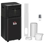 HOMCOM 5000 BTU 4-In-1 Portable Air Conditioner Unit Cooling Dehumidifying Ventilating for Room up to 18m², with Fan, Remote, 24H Timer, Window Mount Kit, R290, A Energy Efficiency