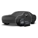 BERKSYDE Waterproof Car Cover for 2008-2024 Dodge Challenger All Weather 6 Layers Full Car Cover with Storage Bag