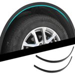 JSCARLIFE 2Pcs Car Wheel Eyebrow Arch Trim Lips Strip Fender, 59In Arch Wheel Header Protection Anti-Scratch Pad, Universal Fender Protection Decorative Strips (L-Shaped)