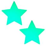 Neva Nude Glow In The Dark Nipztix Pasties - Nipple Covers for Festivals, Raves, & Lingerie, Medical Grade Adhesive, USA Made, Super Glow in the Dark Star, Star