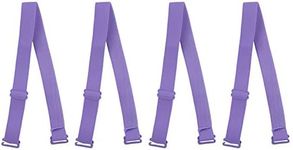 Allegra K Women Adjustable 1.5cm Elastic Band Bra Straps 2 Pairs Purple