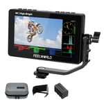 FEELWORLD F5 Prox 5.5 Inch 1600nit Field Camera Monitor with Touch 4K HDMI 3D LUT Waveform for DSLR Mirrorless Camera Help Filmmakers Photographer Outdoor Accurate Focus and Expose