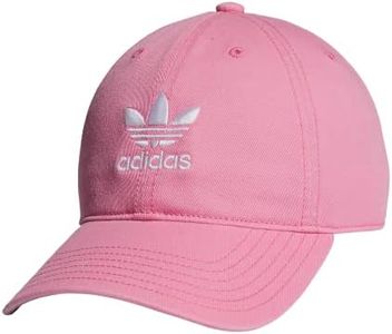 adidas Originals Women's Relaxed Fit Adjustable Strapback Cap, Bliss Pink/White, One Size