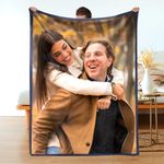 Custom Blanket with Picture Text | Personalized Picture Blanket Throw Using My Own Photos | Customized Bed Blanket | Custom Photo Blanket | Custom Birthday Memorial Gifts for Mom Dad Family Friends