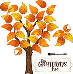 Glassboard Studio Thanksgiving Dry Erase Vinyl Sticker Decal Decorations, Fun for Kids and Parties, 12 x 18 inch Sheet, for Walls, Windows, Doors (2-Sheet Gratitude Tree Set)