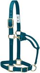 Weaver Leather Original Adjustable Chin and Throat Snap Halter, AV, Teal Green