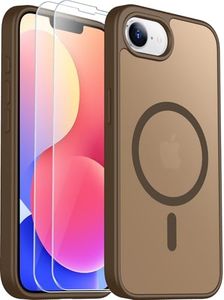 SPIDERCASE Battery Case for iPhone 16e, 10000mAh Portable Protective Charging Case with Wireless Charging Compatible for iPhone 16e (6.1inch), Brown