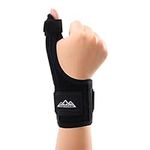 supregear Thumb Brace, Universal Adjustable Trigger Thumb and Wrist Support Thumb Stabilizer Thumb Spica Splint Compression Wrap One Size Fits Most Left or Right Hand, Black