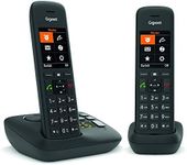 Gigaset C575A Duo - 2 Cordless DECT Telephones with Answering Machine - Large Colour Display with Current User Interface - Address Book for 200 Contacts - Jumbo Mode and Call Protection, Black