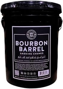 Midwest Barrel Co. 20lb Bucket of Bourbon Barrel BBQ Smoking Wood Chunks - Authentic American Oak Wood Chunks, Smokers & Grills, Slow Burning, for Beef, Pork, Poultry, Lamb, Veggies & Cheese