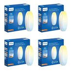 PHILIPS Full Glow 12-watt Round LED Surface Downlighter | 3 Colors in 1 Rimless LED Downlighter | LED Ceiling Light for Home and Hall | Color: Tunable White, Pack of 4